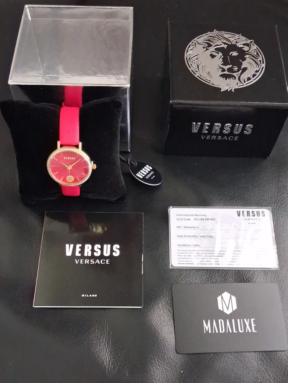 Versus Versace Red and Gold Women's Watch with Matching Strap